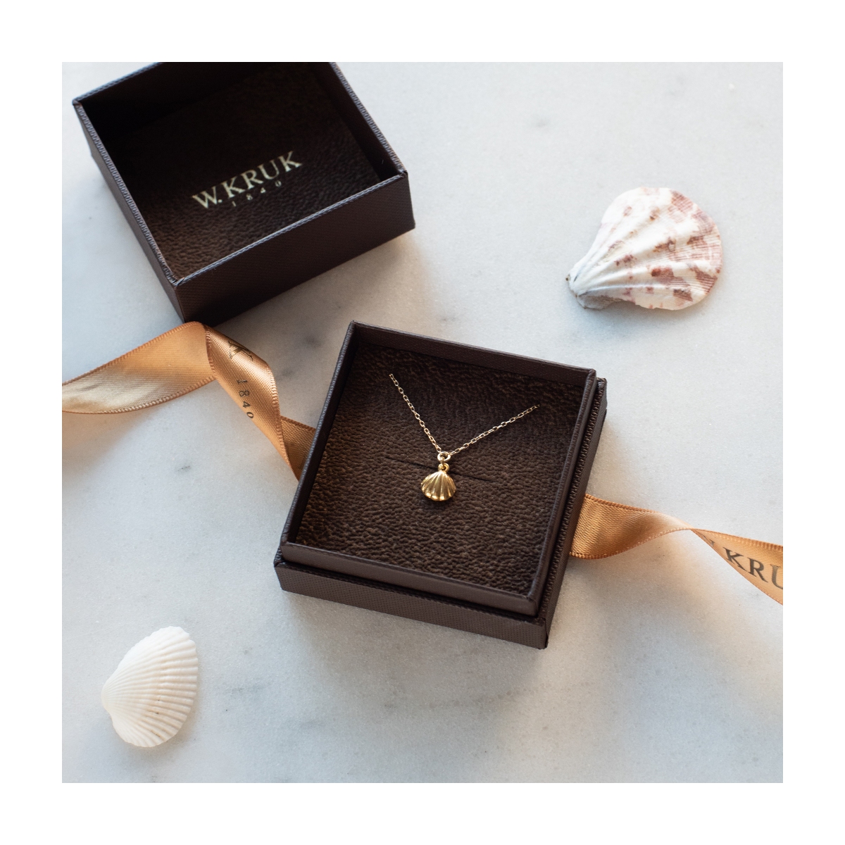 Bransoletka srebrna  pozłacana Muszla