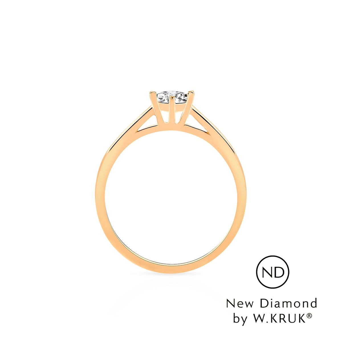 Pierścionek zaręczynowy złoty Doskonały