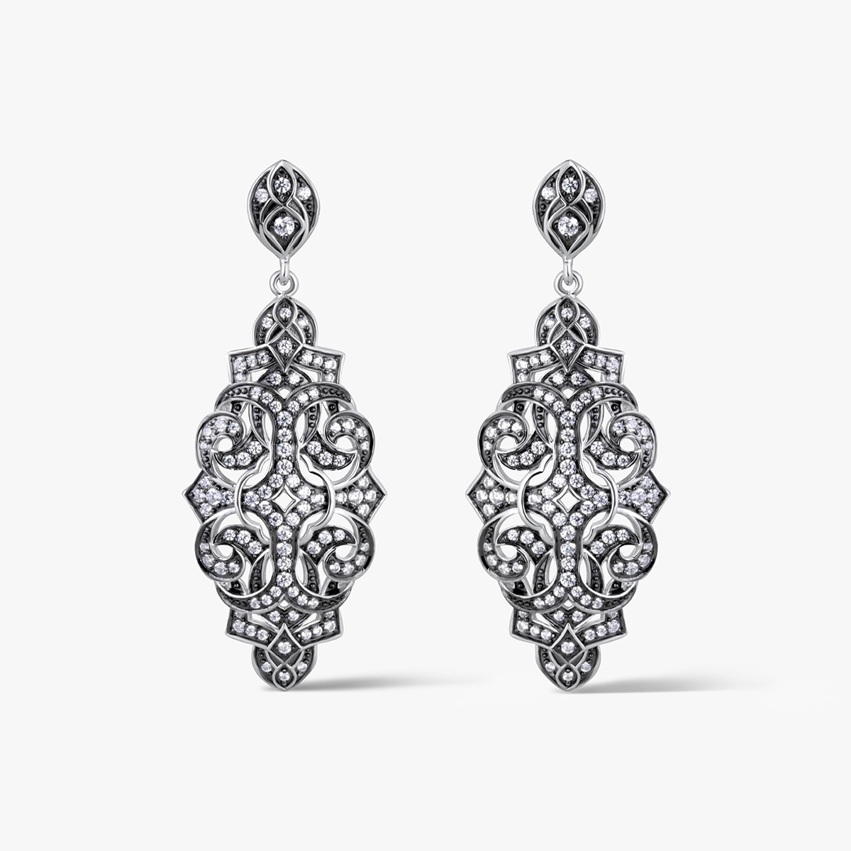 Kolczyki srebrne Royal Star