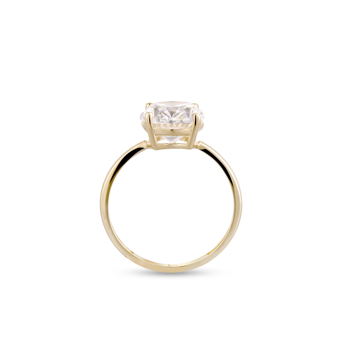 Pierścionek złoty z cyrkonią