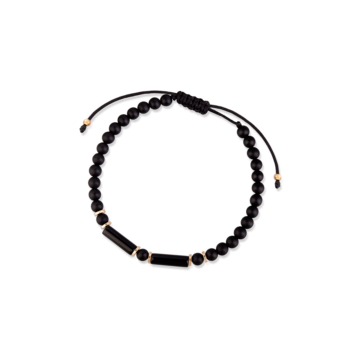 Bransoleta sznurkowa z onyksami