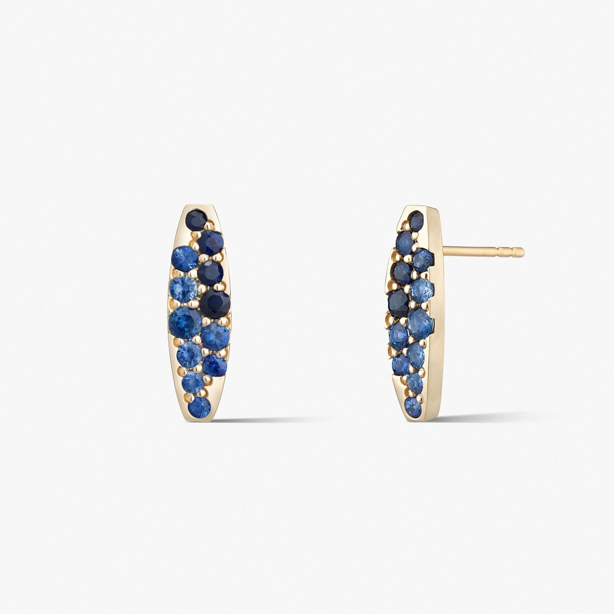 Kolczyki złote Kwiaty Nocy Borówka