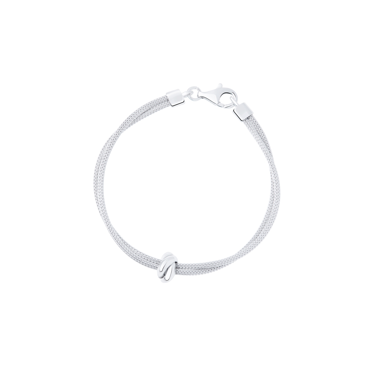 Bransoleta srebrna węzeł