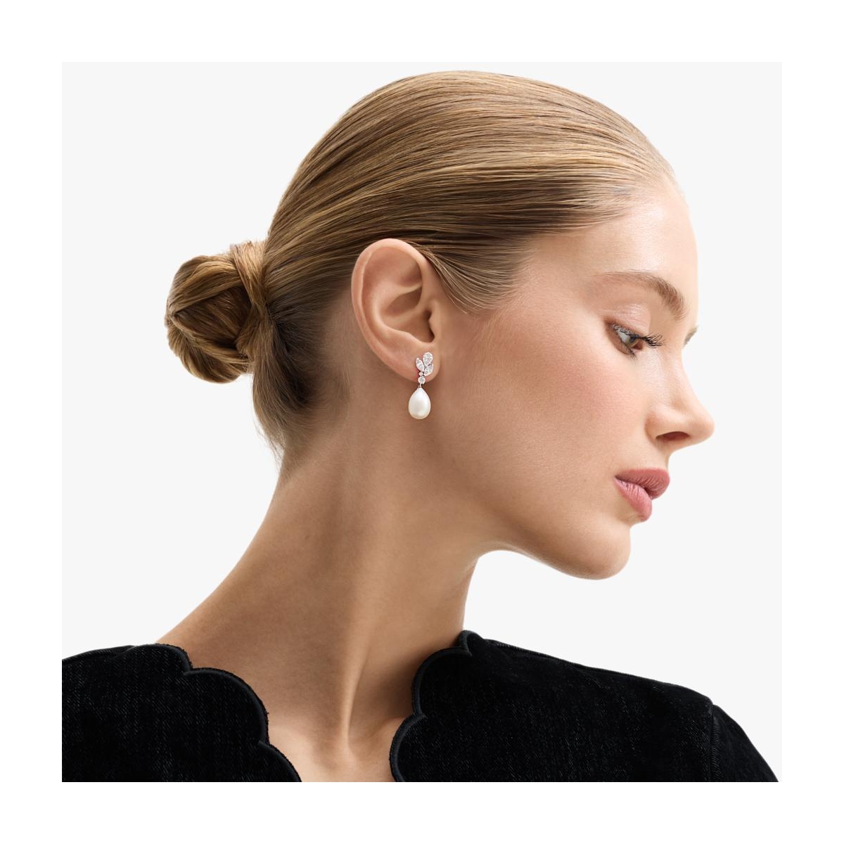 Kolczyki złote z perłą Ceremonials