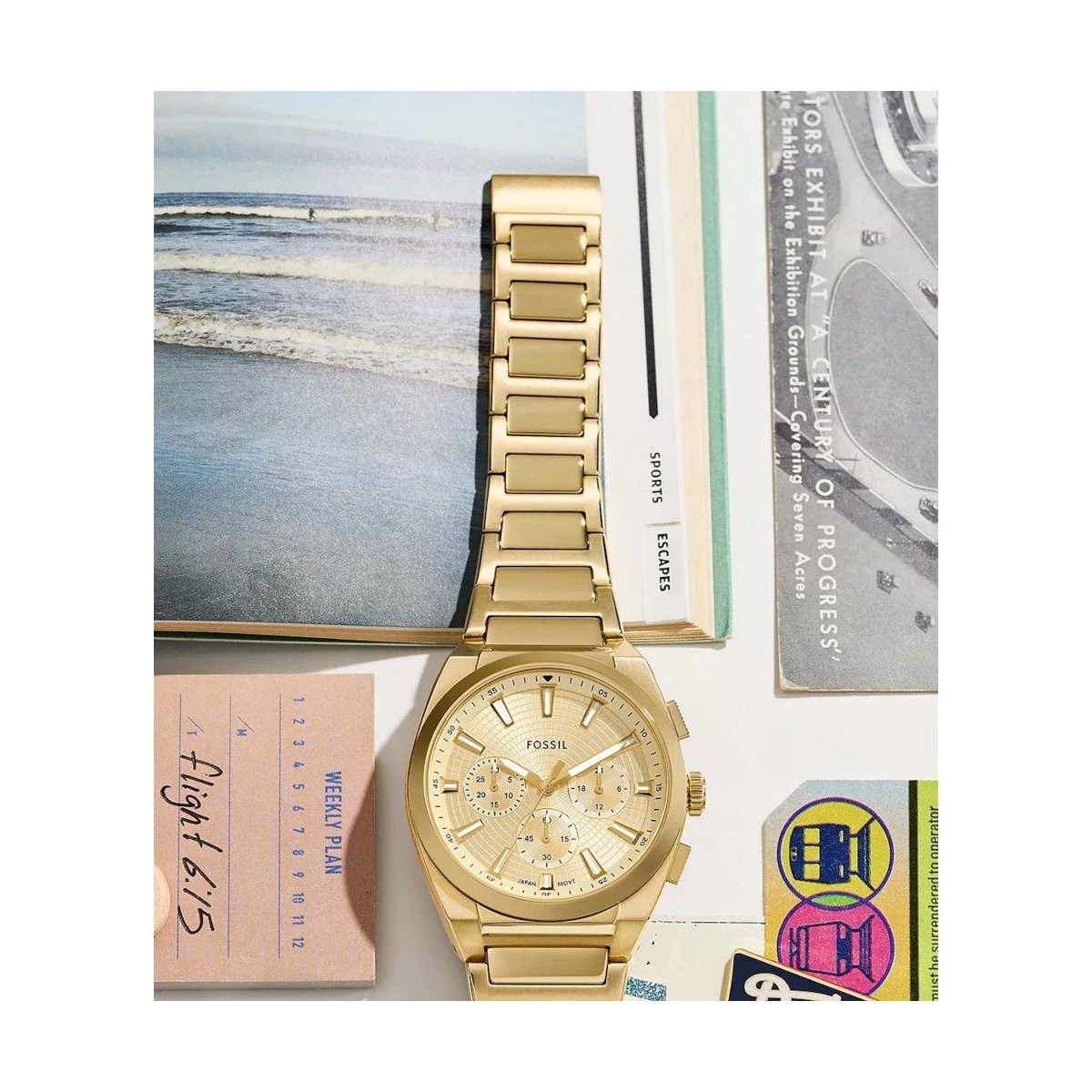 ZEGAREK FOSSIL EVERETT CHRONOGRAPH