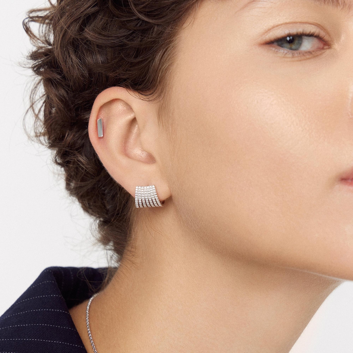 Kolczyki srebrne z cyrkoniami