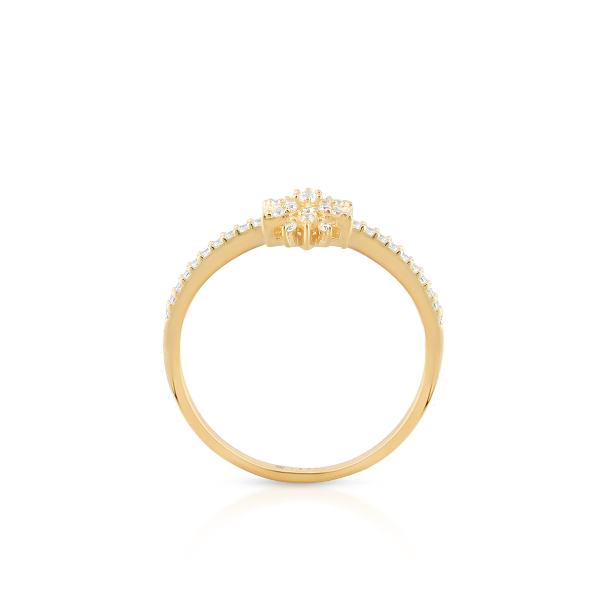 Pierścionek złoty ze złotą gwiazdką