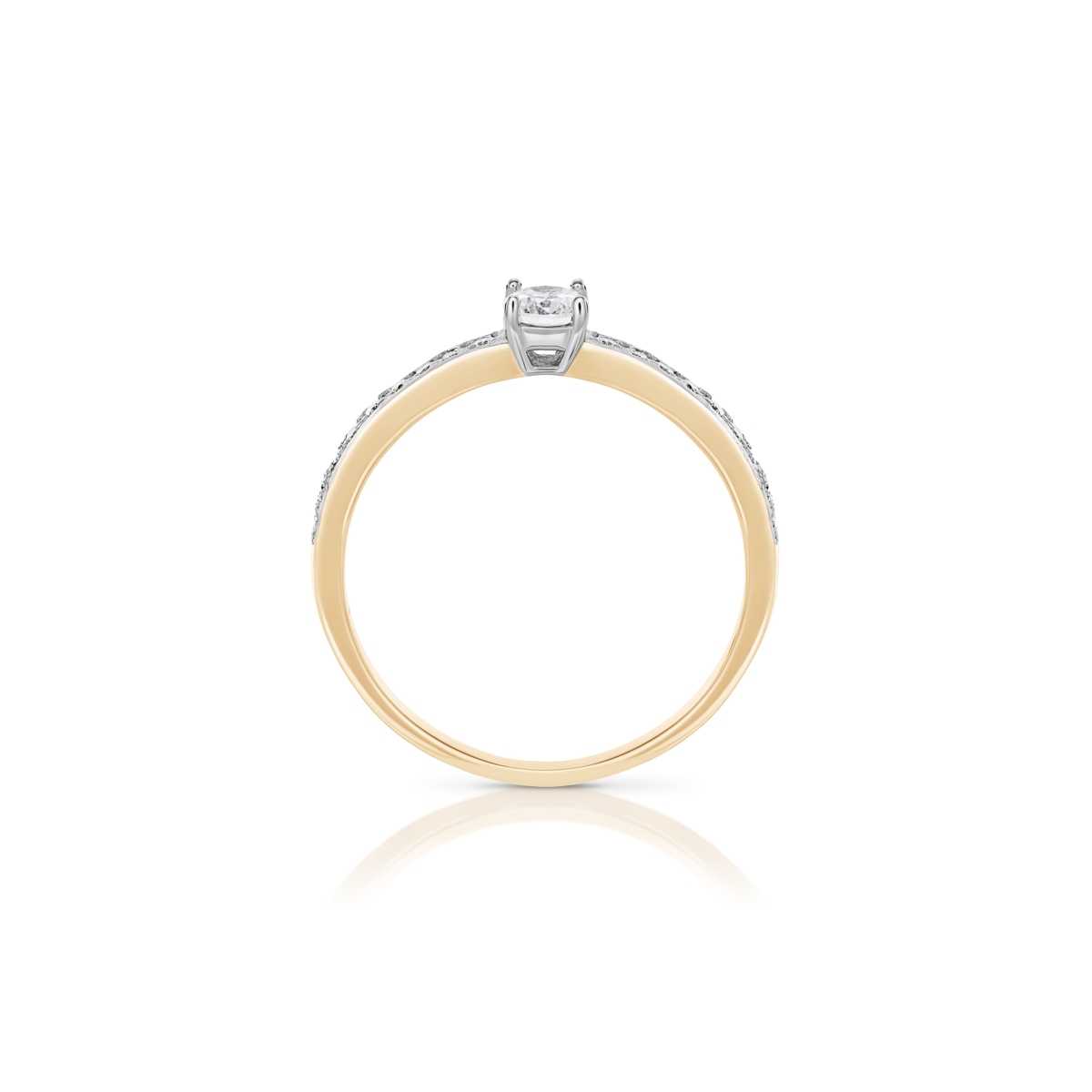 Pierścionek zaręczynowy złoty Szczęśliwy