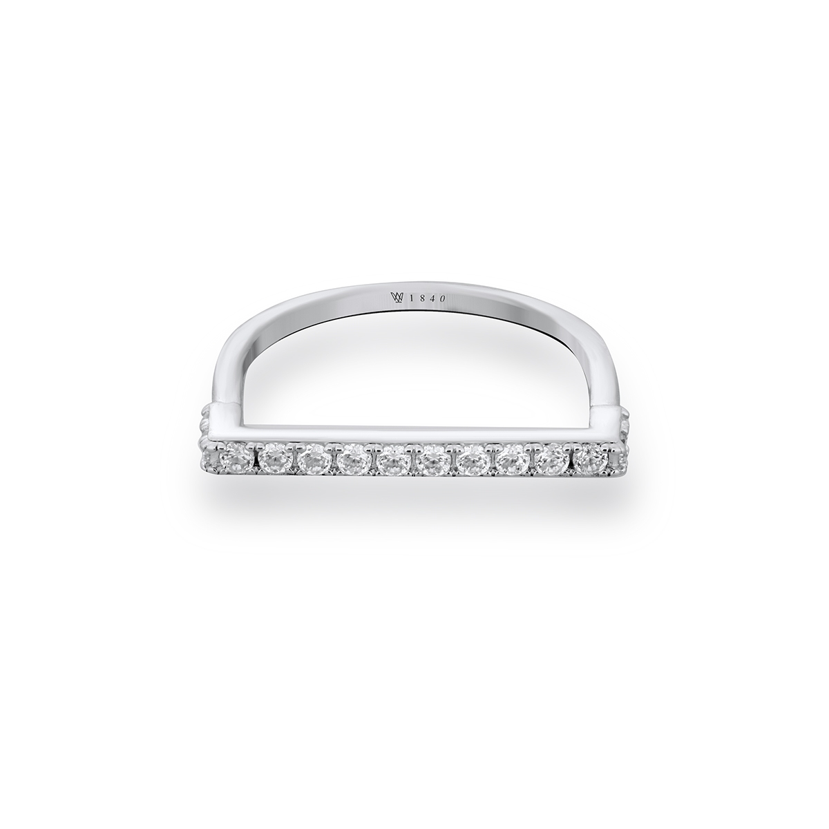 Pierścionek srebrny z cyrkoniami