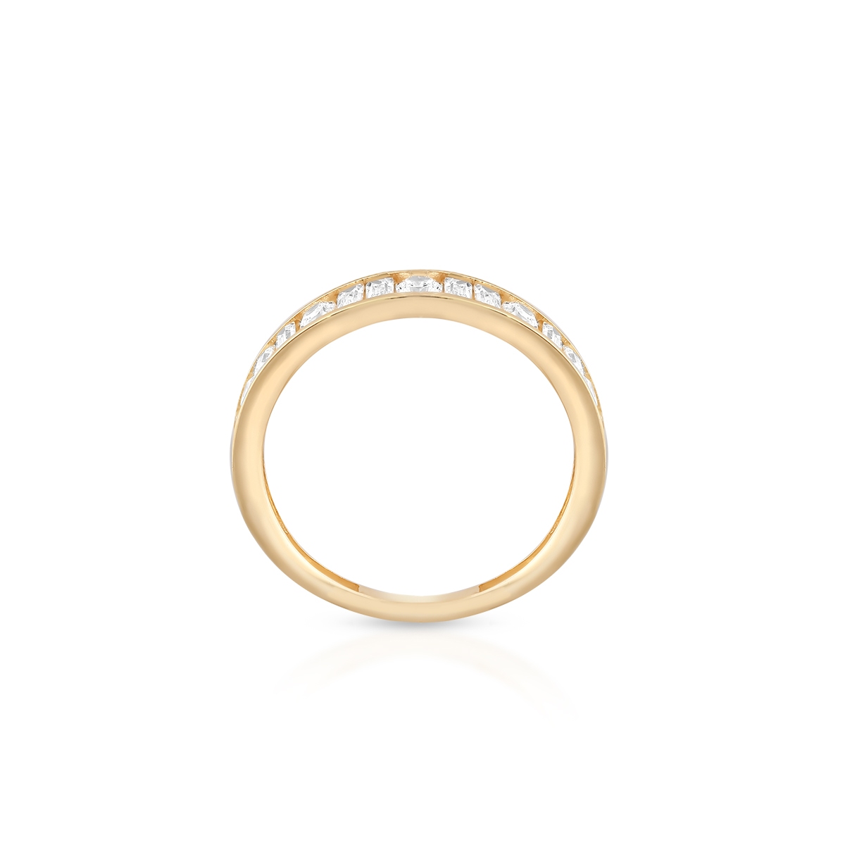 Pierścionek złoty z cyrkoniami