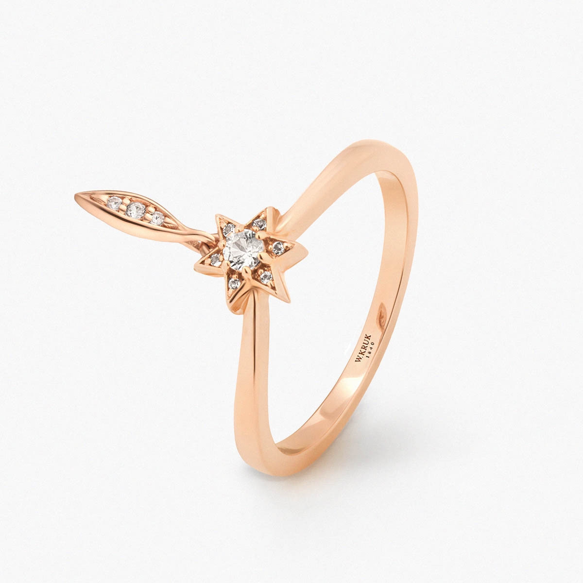 Pierścionek złoty Follow