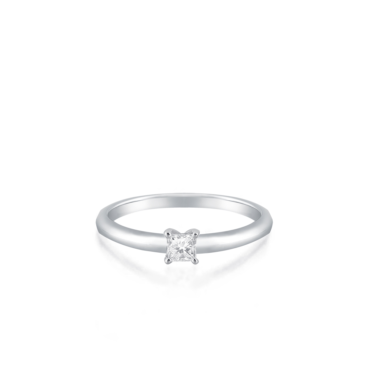 Pierścionek białe złoto z diamentem