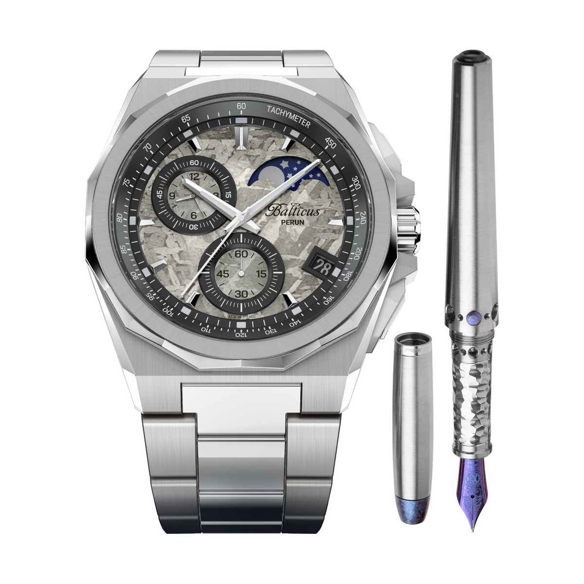 ZEGAREK BALTICUS PERUN MOONPHASE CHRONOGRAPH Z PIÓREM LIMITED EDITION