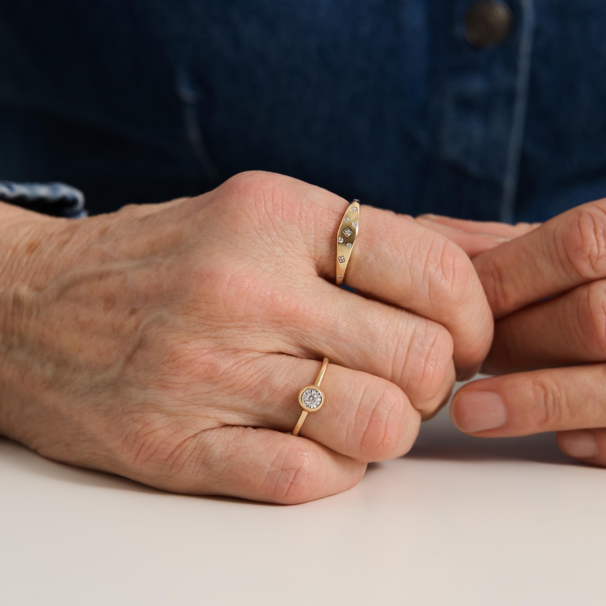 Pierścionek złoty z brylantem