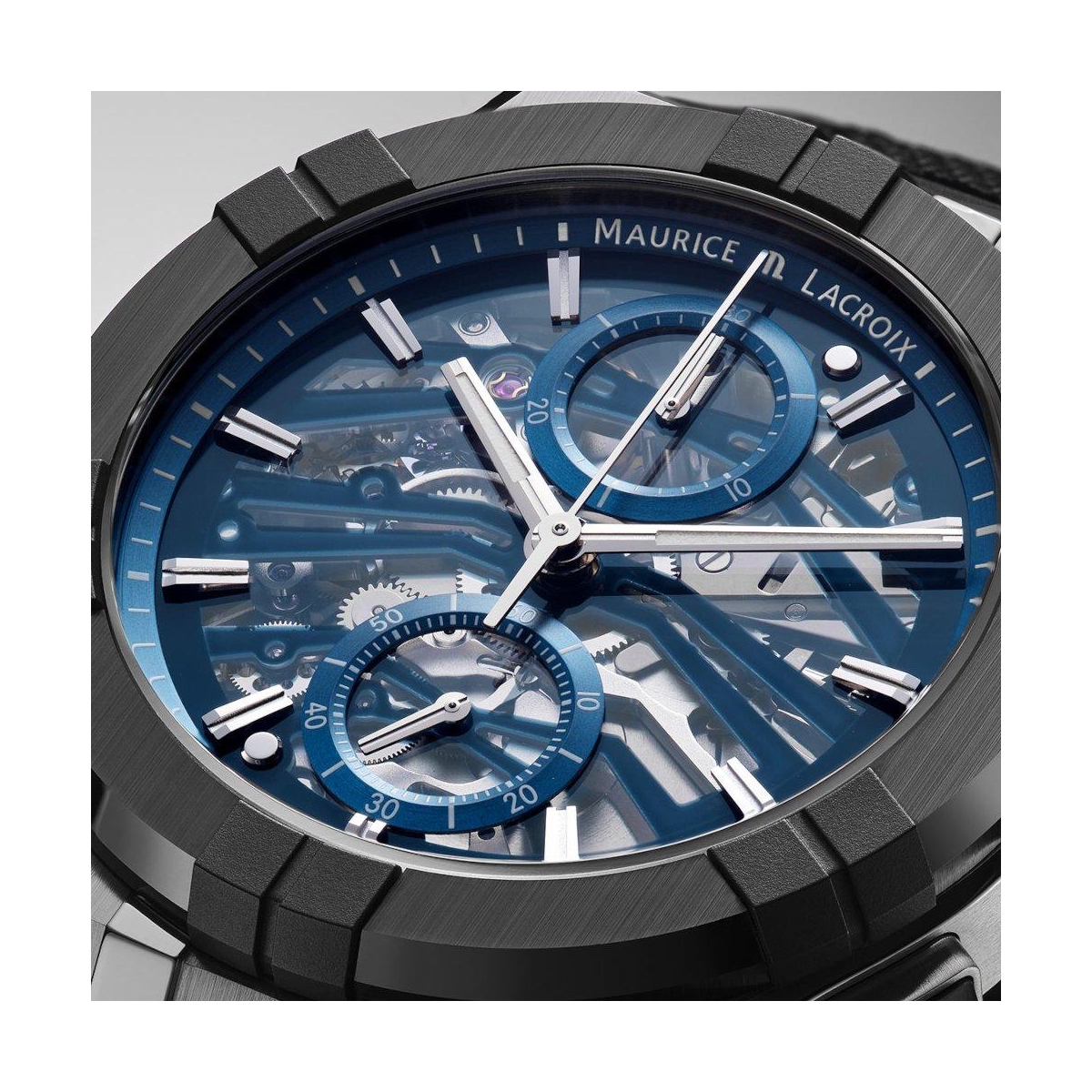 ZEGAREK MAURICE LACROIX AIKONIC AUTOMATIC CHRONOGRAPH SKELETON
