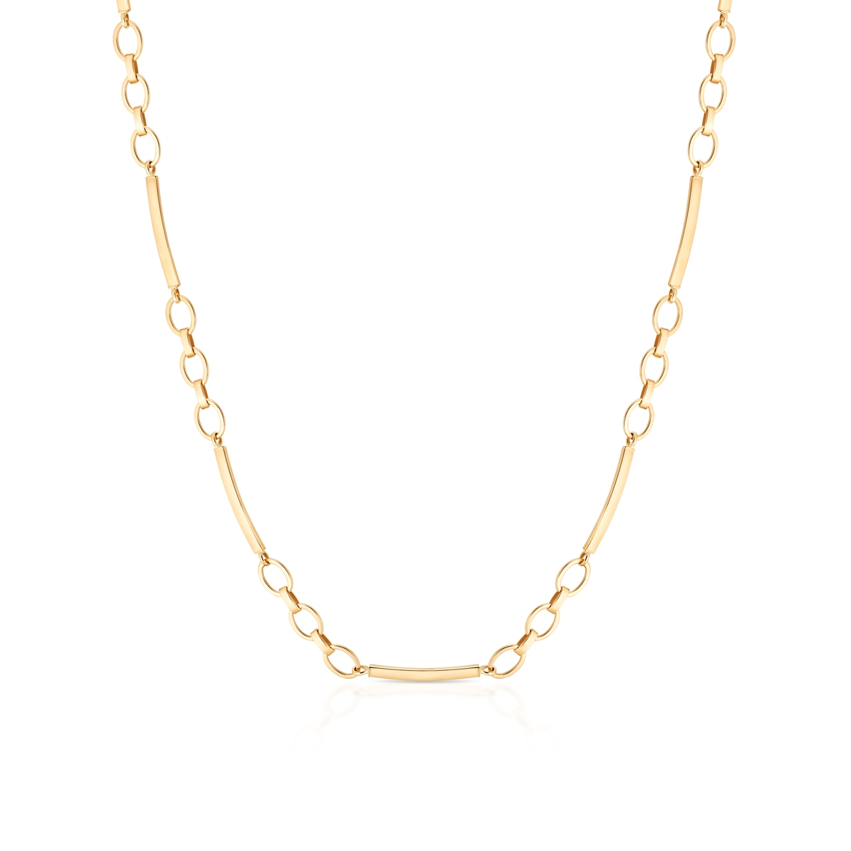 Naszyjnik złoty z elementem pancerki