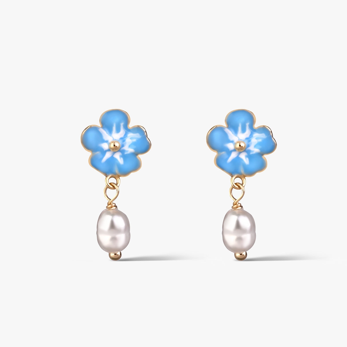 Kolczyki złote z perłą