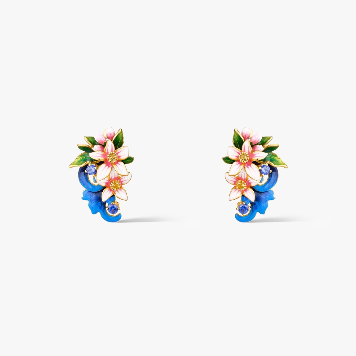 Kolczyki srebrne Kwiaty Nocy Cytrusy