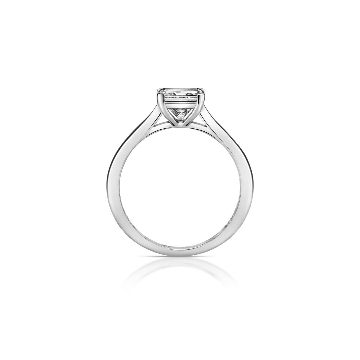 Pierścionek zaręczynowy białe złoto Niezwykły