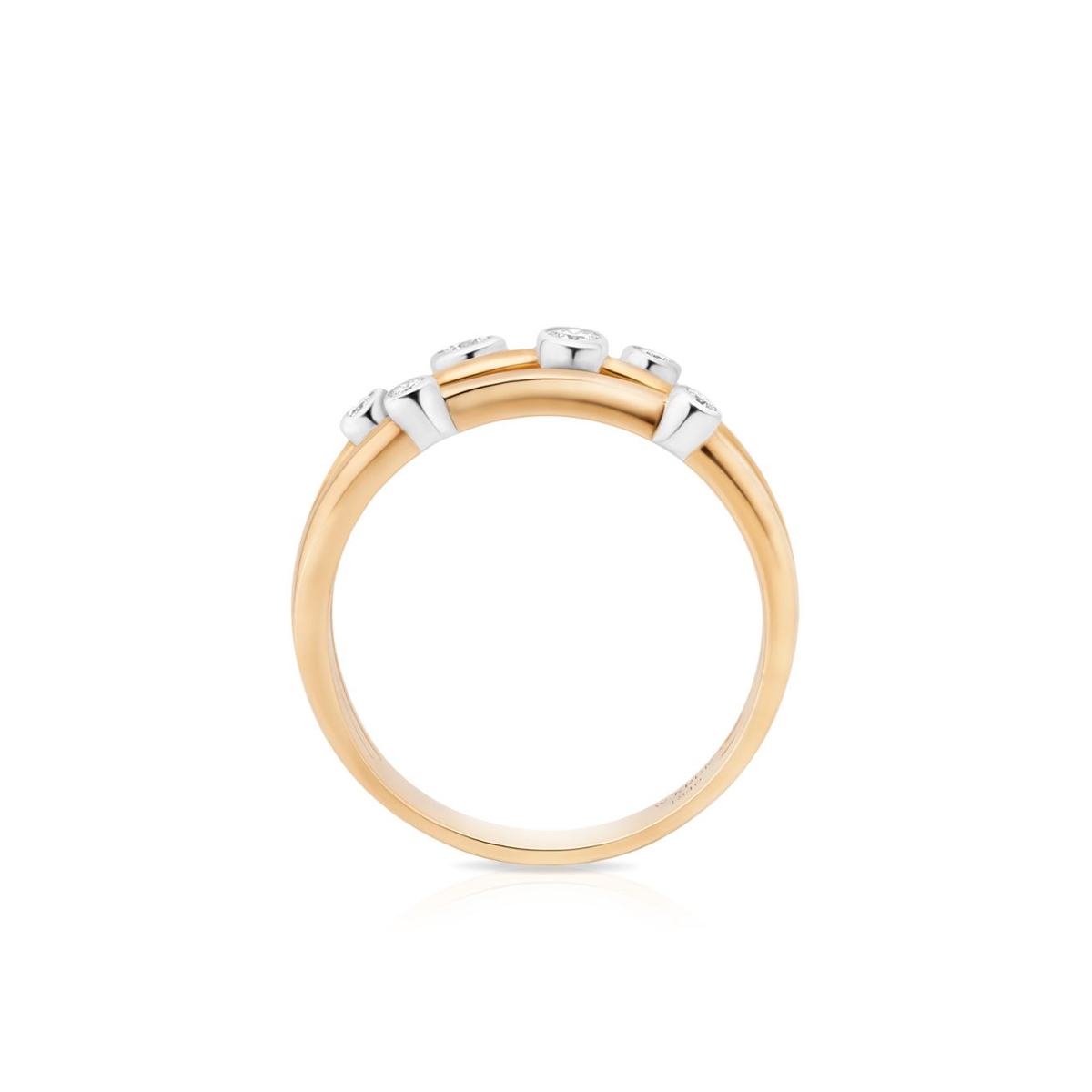 Pierścionek złoty z brylantami