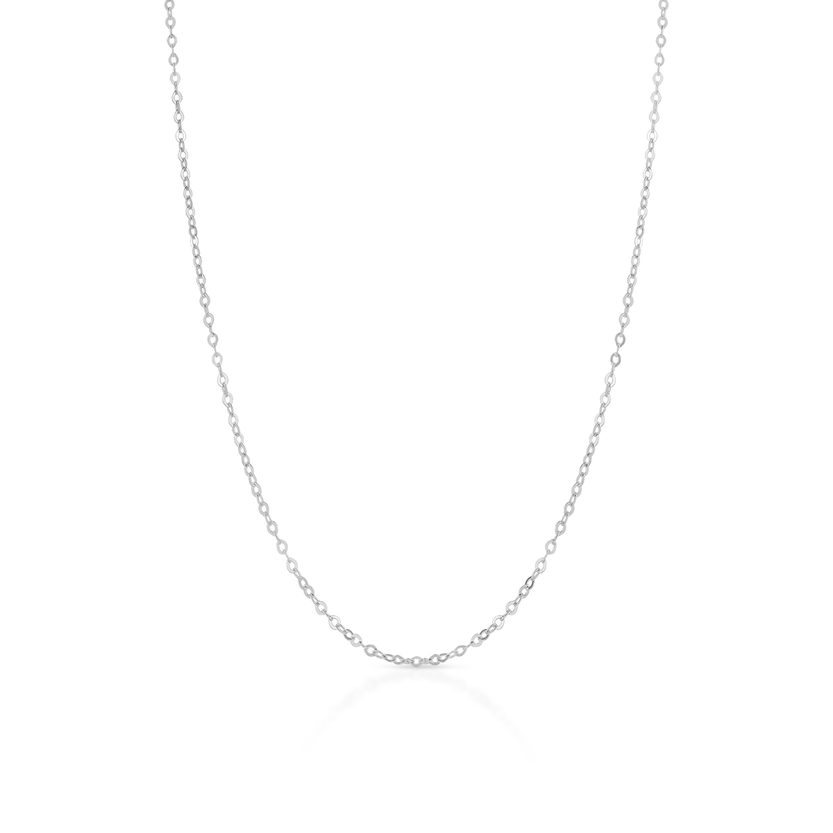 Łańcuszek białe złoto rolo