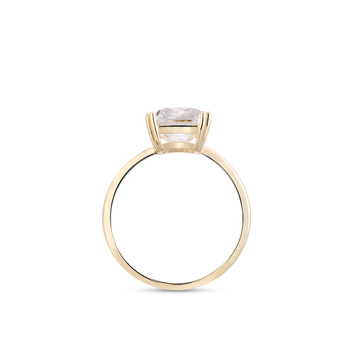 Pierścionek złoty z cyrkonią