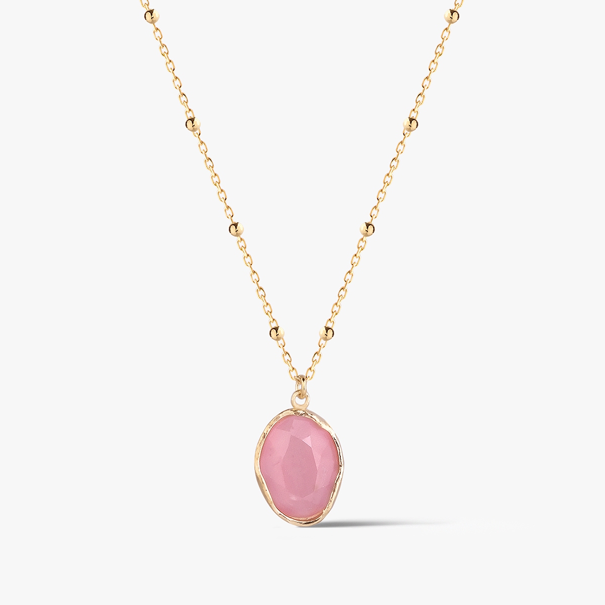 Naszyjnik złoty z chalcedonem Saint Tropez