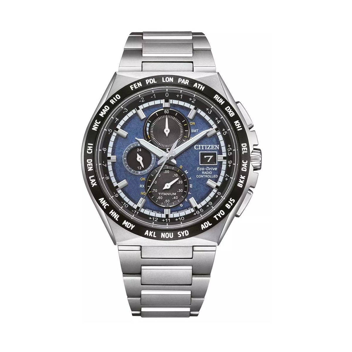 ZEGAREK CITIZEN RADIO CONTROLLED SUPER TITANIUM CHRONOGRAPH