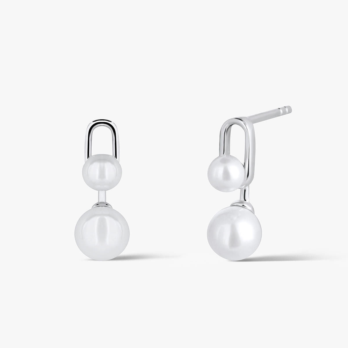 Kolczyki srebrne z perłami