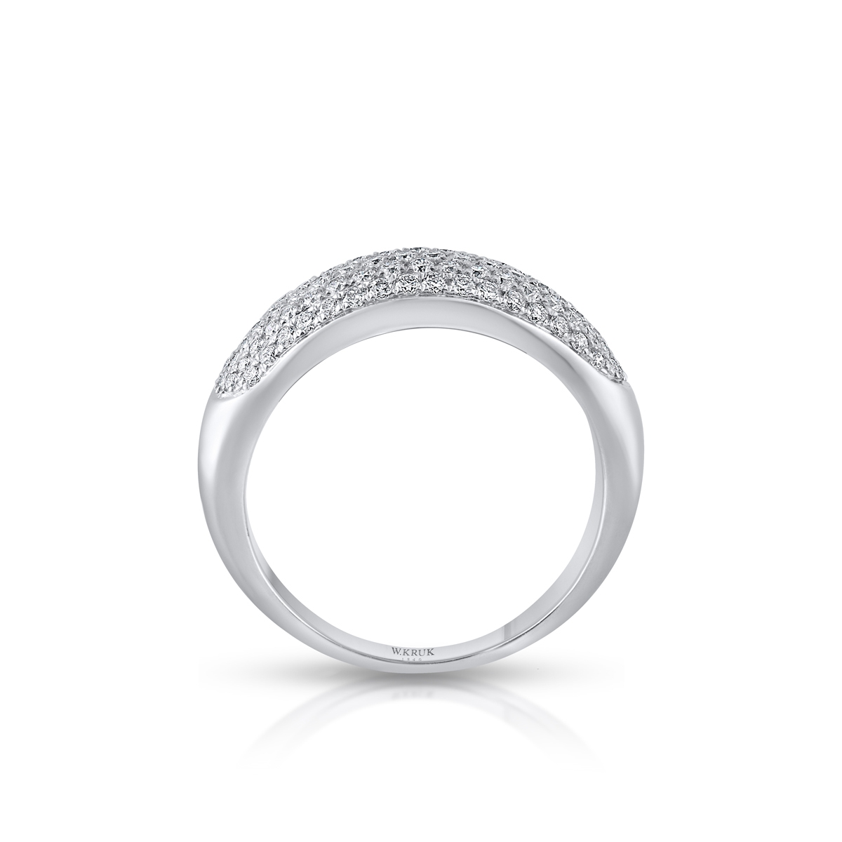 Pierścionek białe złoto z brylantami