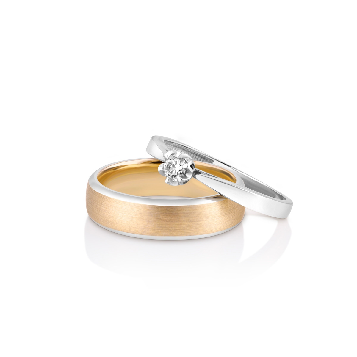 Pierścionek zaręczynowy złoty Romantyczny