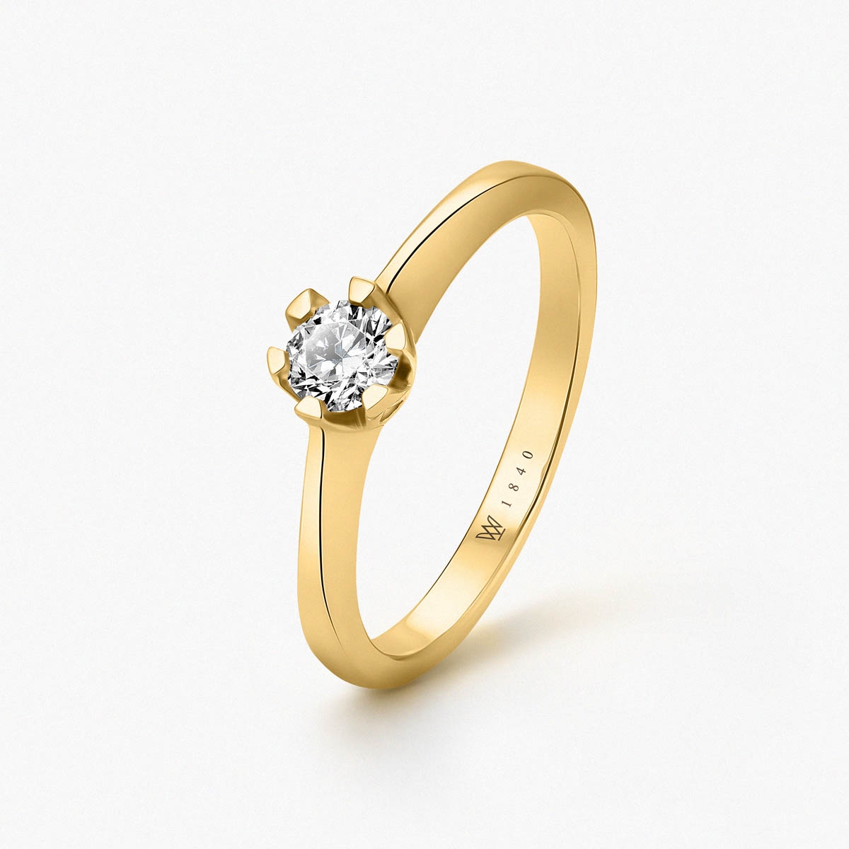 Pierścionek złoty zaręczynowy Jedyny