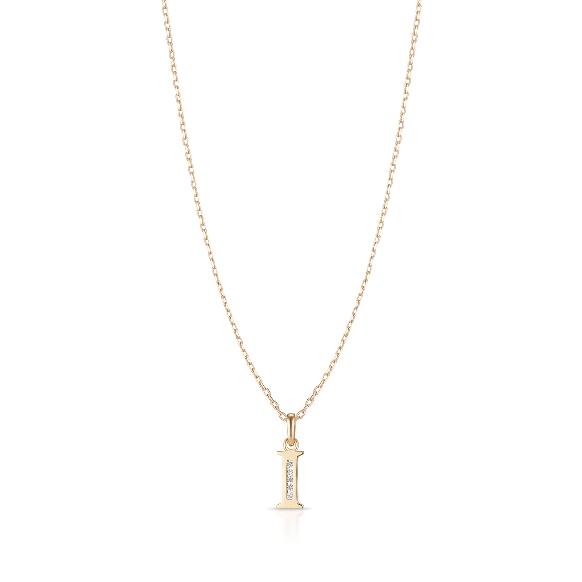 Wisiorek złoty literka I