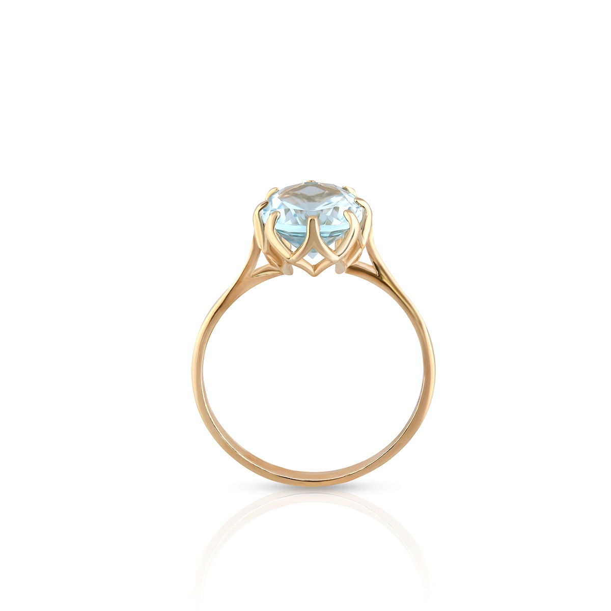 Pierścionek złoty z topazem