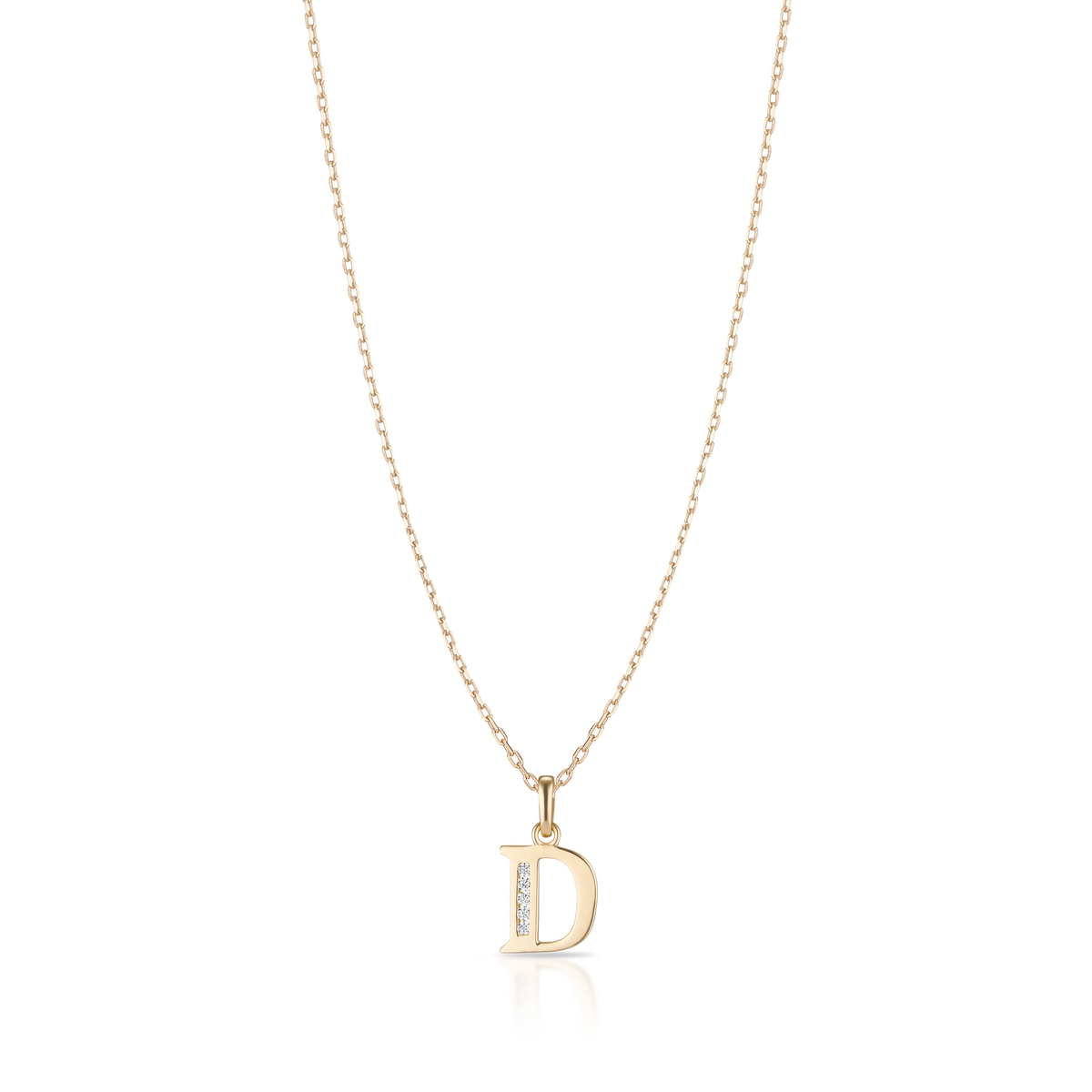 Wisiorek złoty literka D