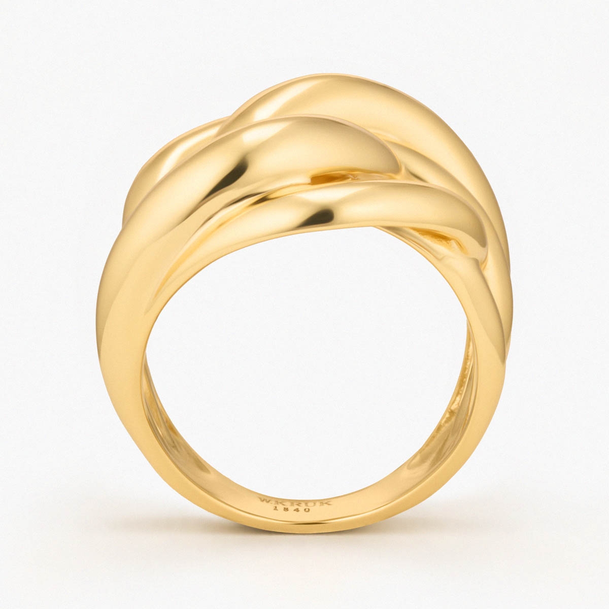 Pierścionek srebrny pozłacany