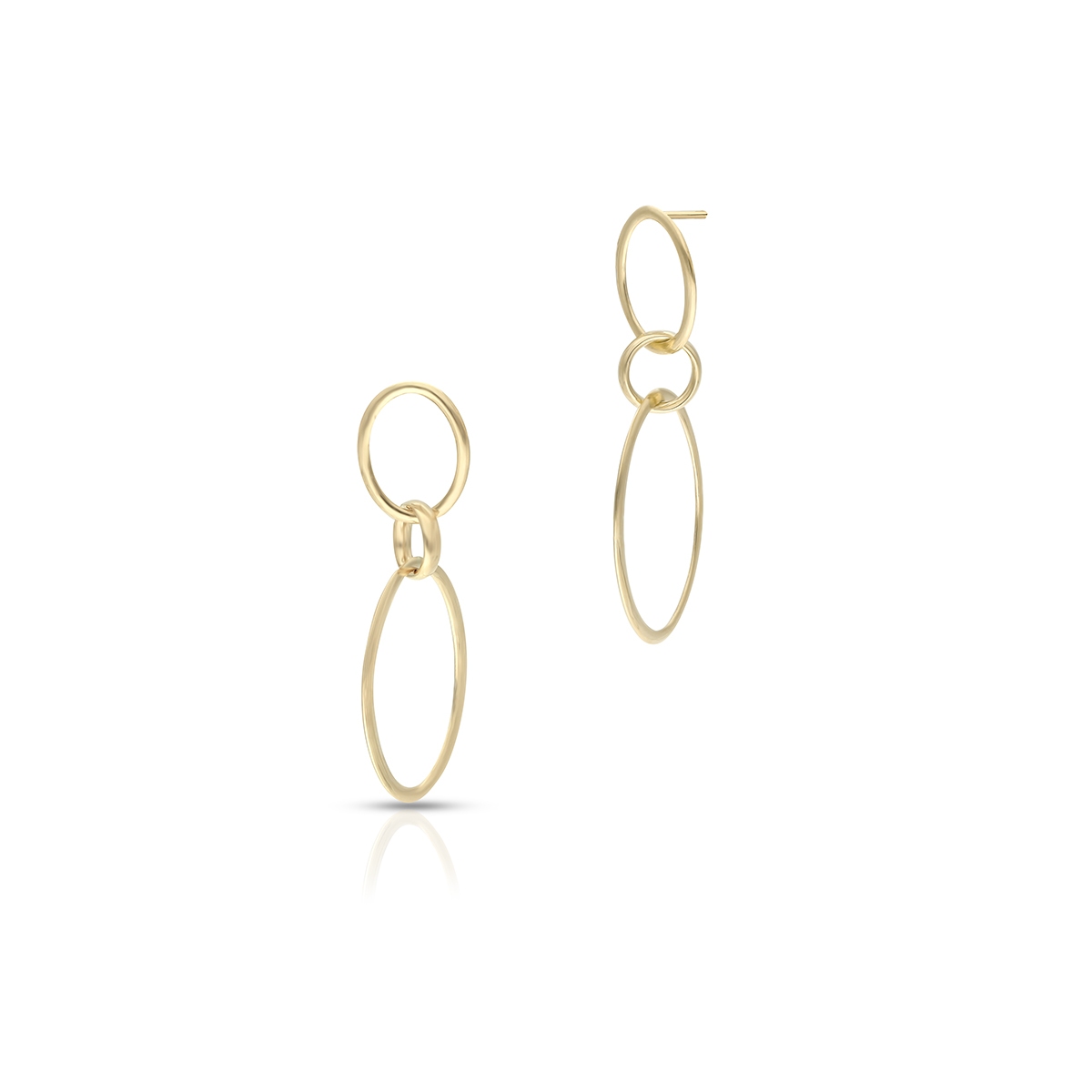 Kolczyki złote geometryczne