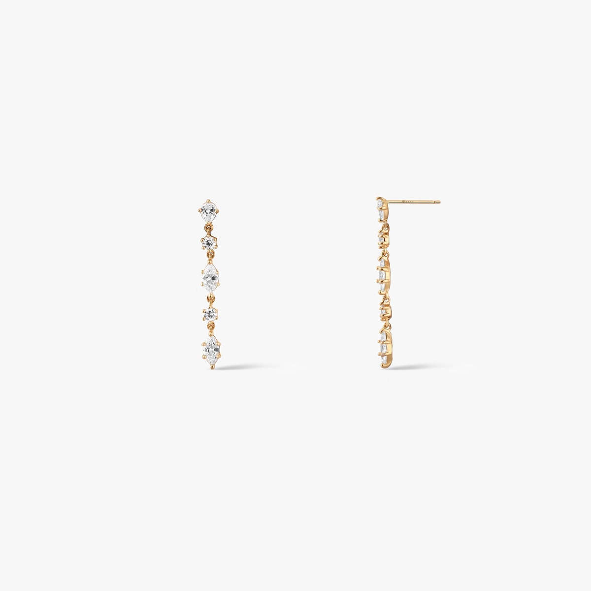 Kolczyki złote z cyrkoniami Ceremonials