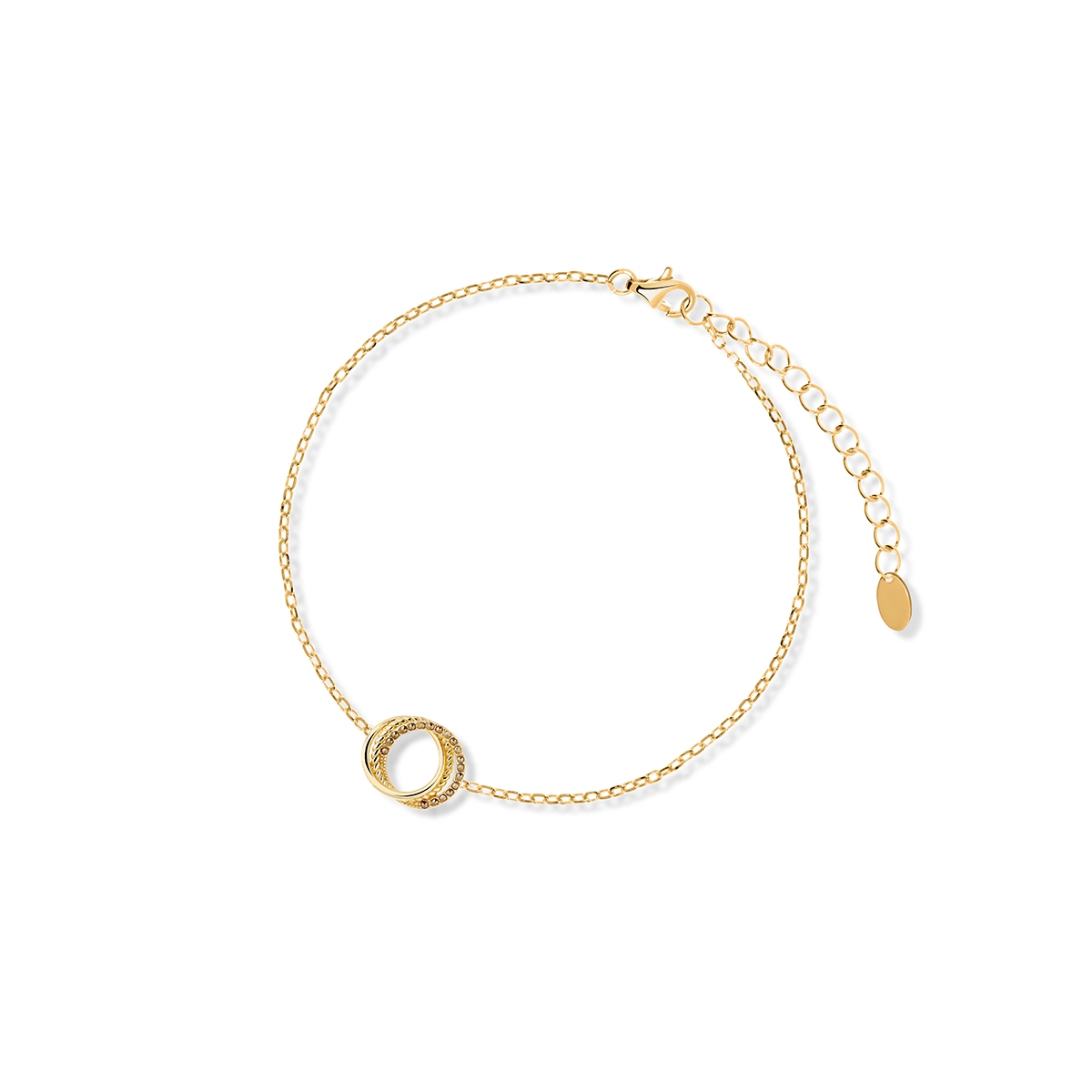 Bransoleta srebrna pozłacana z markasytami