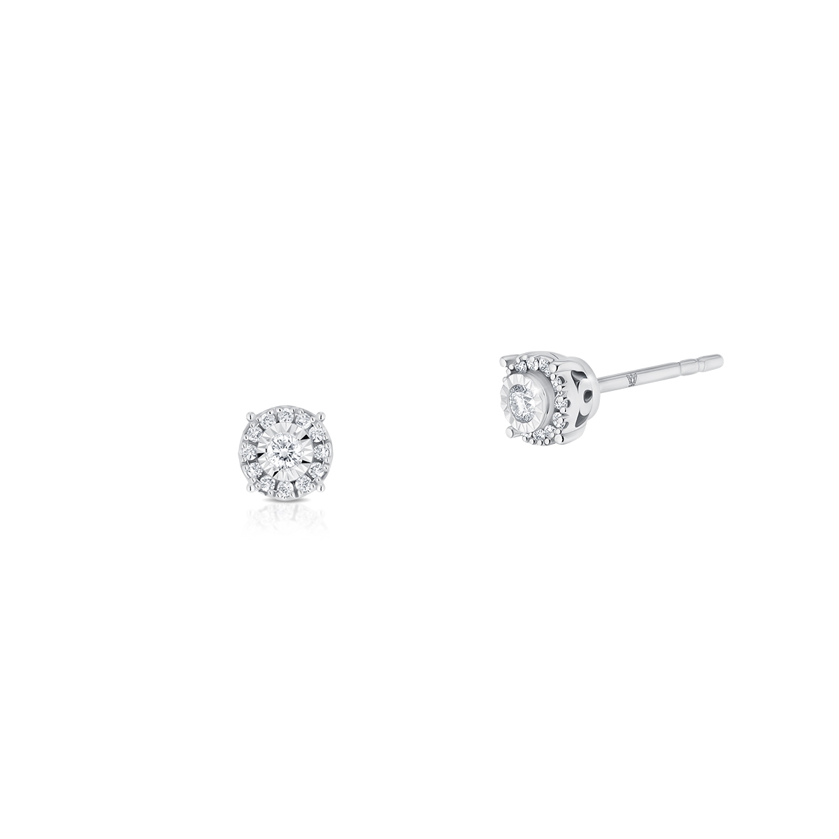 Kolczyki białe złoto z diamentami