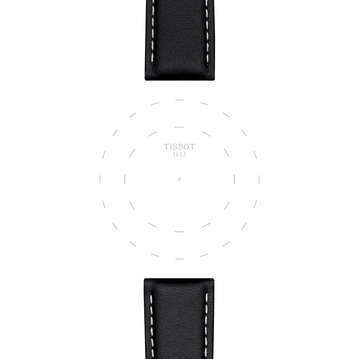 Tissot czarny pasek skórzany 21 mm