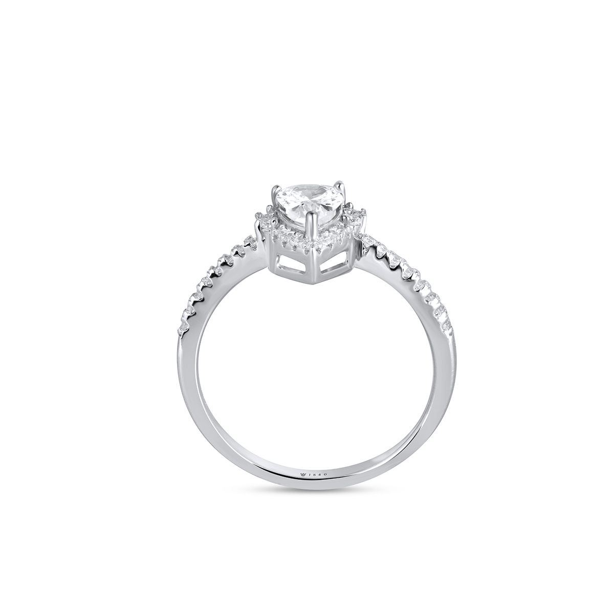 Pierścionek srebrny z cyrkoniami