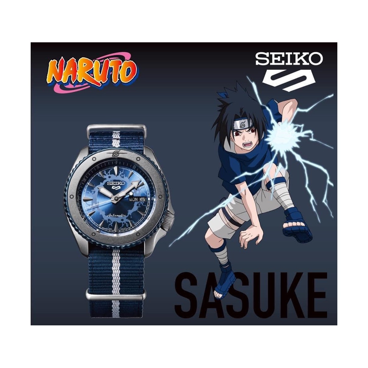 ZEGAREK SEIKO 5 SPORTS NARUTO & BORUTO LIMITED EDITION SASUKE UCHIHA