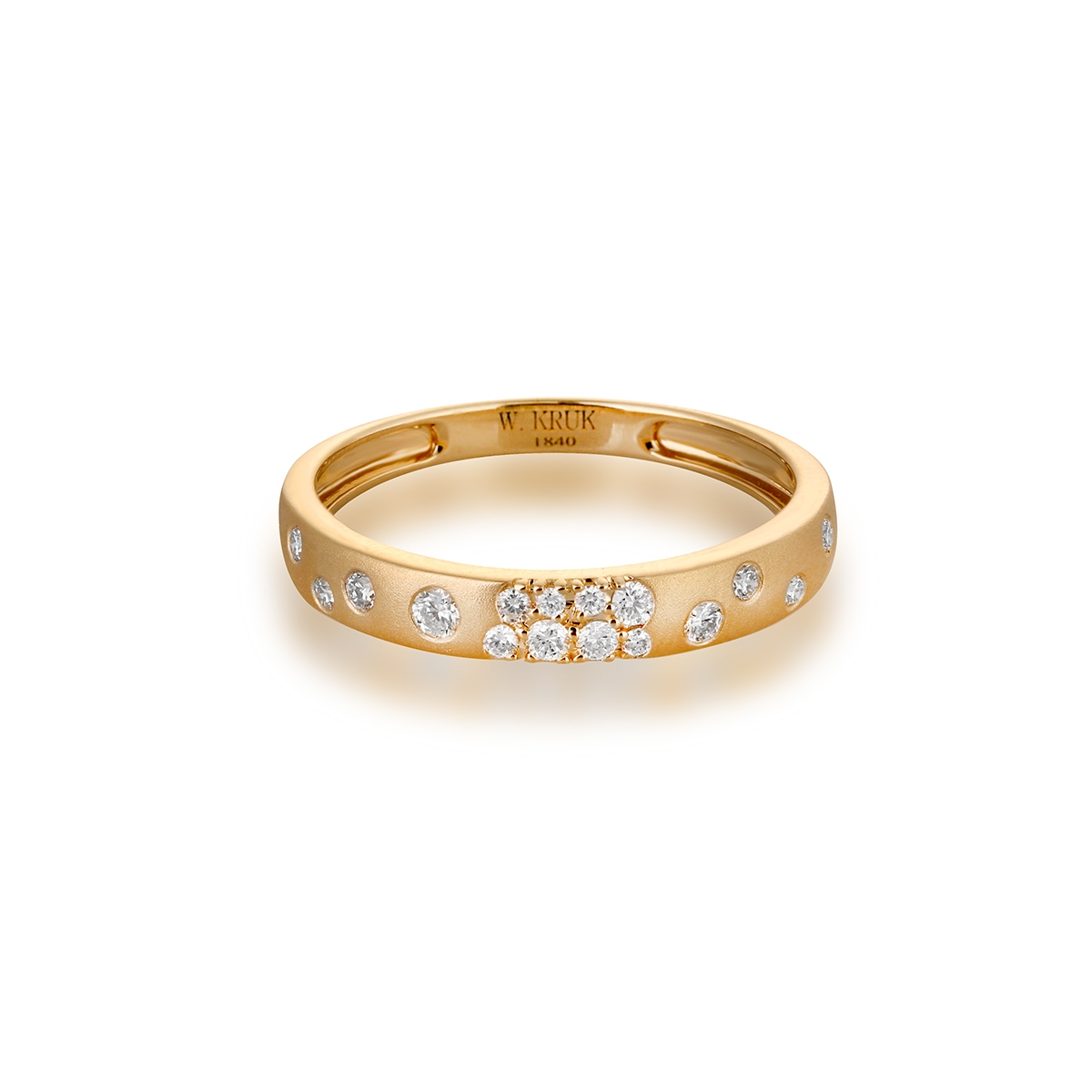 Pierścionek złoty z diamentami