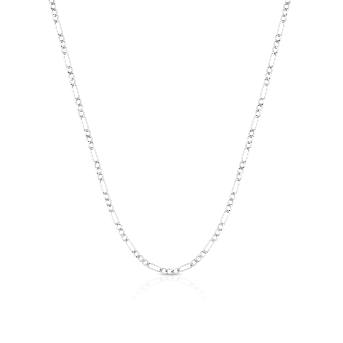 Łańcuszek białe złoto figaro