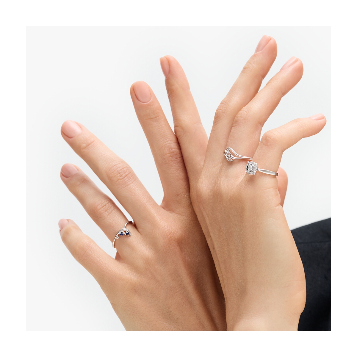 Pierścionek złoty z diamentami