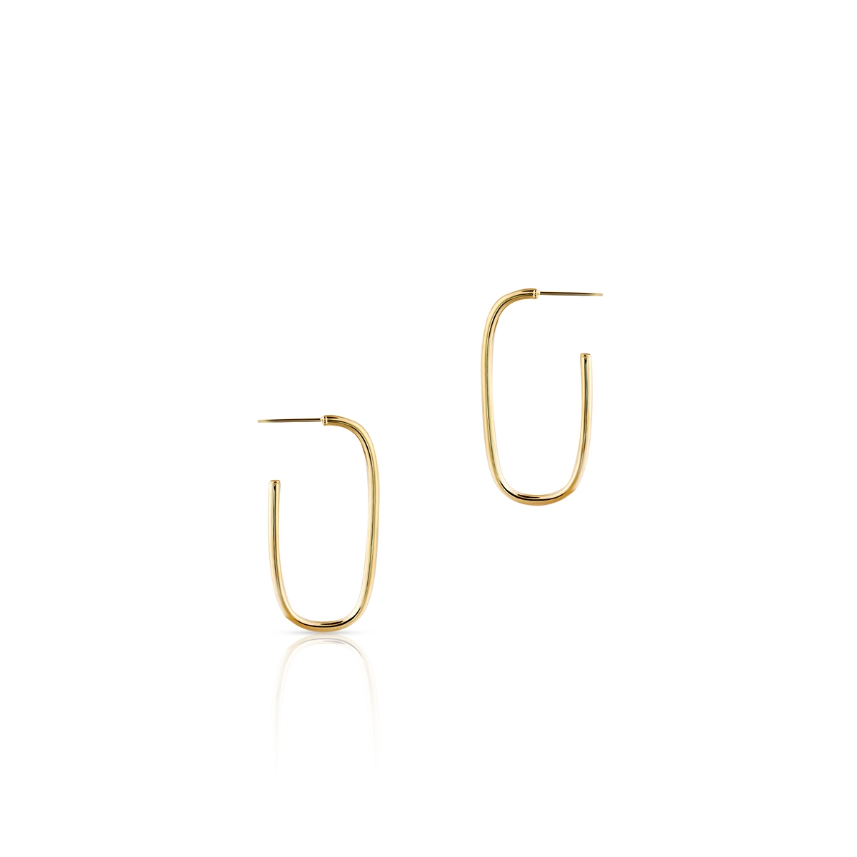 Kolczyki złote geometryczne