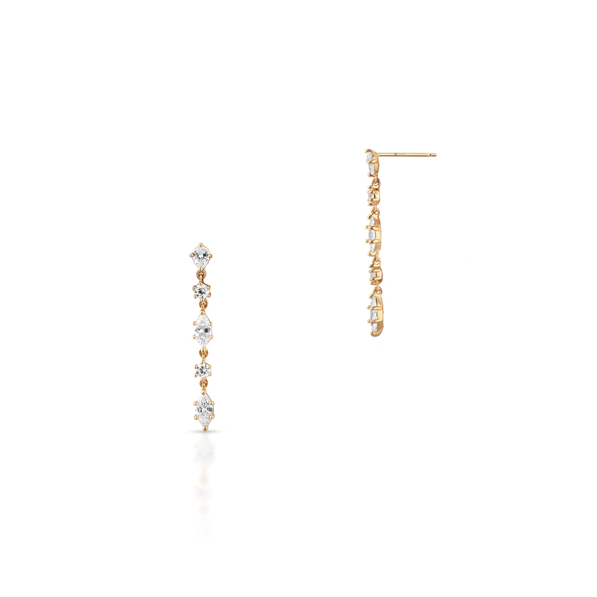 Kolczyki złote z cyrkoniami Ceremonials