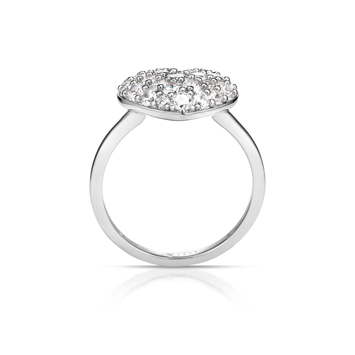 Pierścionek srebrny z cyrkoniami Emblems