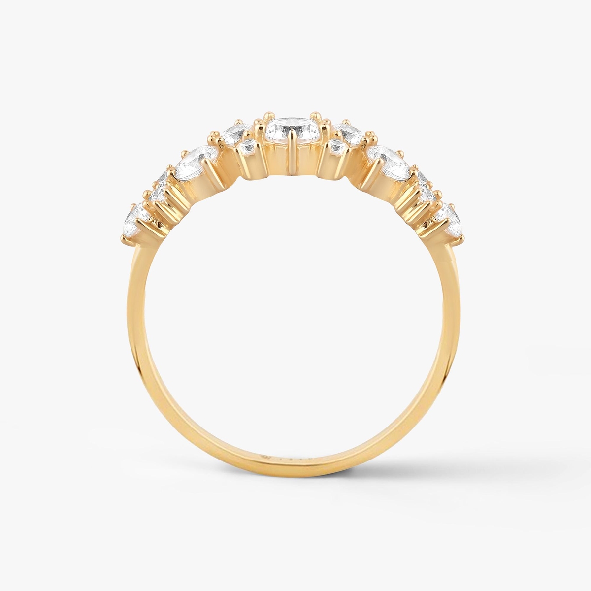 Pierścionek złoty z cyrkoniami Ceremonials